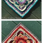 Flower Afghan Block Free Crochet Pattern