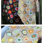 Flower Granny Square Blanket Free Crochet Pattern