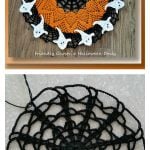 Halloween Friendly Ghosts Lace Doily Free Crochet Pattern