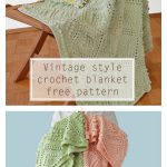 Popcorn Stitch Vintage Style Blanket Free Crochet Pattern