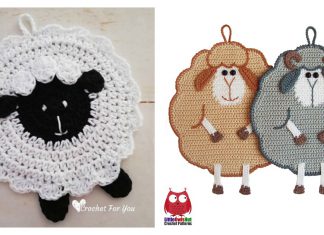 Sheep Potholder Free Crochet Pattern and Paid