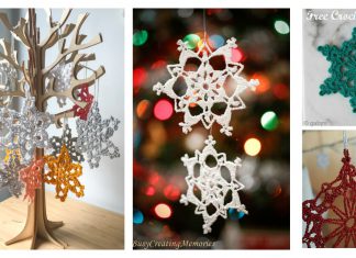 Snowflake Christmas Ornaments Free Crochet Pattern