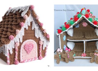 Amazing Candy Cottage Gingerbread House Free Crochet Pattern