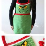 Christmas Grinch Apron Free Crochet Pattern