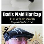 Dad’s Plaid Flat Cap Free Crochet Pattern