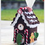 Gingerbread House Tissue Box Cover Free Crochet Pattern