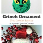 Grinch Ornament Free Crochet Pattern