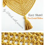 Here Comes the Sun Triangle Lace Shawl Free Crochet Pattern