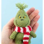 Mini Grinch Amigurumi Christmas Ornament Free Crochet Pattern