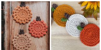 Pumpkin Coasters Free Crochet Pattern