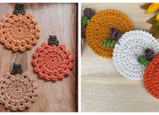 Pumpkin Coasters Free Crochet Pattern