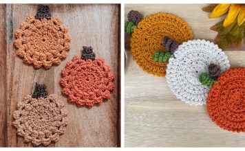 Pumpkin Coasters Free Crochet Pattern