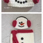 Snowman Ear Muff Hat and Cocoon Free Crochet Pattern