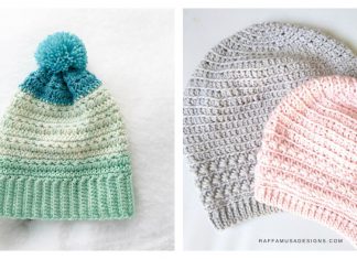 Star Stitch Beanie Hat Free Crochet Pattern