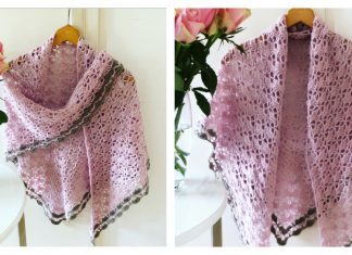 Triangle Lace Shawl Free Crochet Pattern