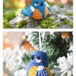 Bird Great Tit Christmas Ornament Crochet Pattern