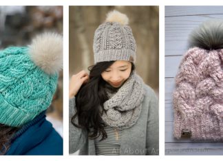 Braided Cable Beanie Hat Free Crochet Pattern