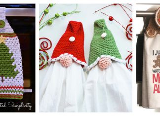 Christmas Kitchen Towel and Towel Topper Free Crochet Pattern