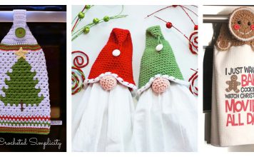 Christmas Kitchen Towel and Towel Topper Free Crochet Pattern