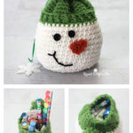 Christmas Snowman Gift Sack Free Crochet Pattern