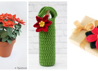 Crochet Poinsettia Flower Free Pattern