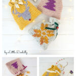 Drawstring Christmas Gift Bags Free Crochet Pattern