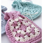 Granny Square Gift Bags Free Crochet Pattern