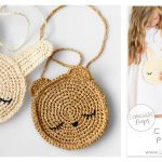Kids Bunny and Bear Cross Body Bag Free Crochet Pattern