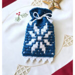 Mini Mosaic Christmas Gift Bag Free Crochet Pattern