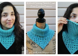 Ribbed Granny Stitch Cowl Free Crochet Pattern