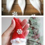 Santa Gnome Christmas Ornament Free Crochet Pattern