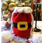 Santa Pants Drawstring Purse Free Crochet Pattern
