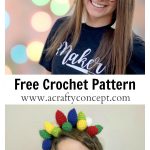 Christmas Light Headband Free Crochet Pattern