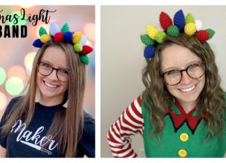 Christmas Light Headband Free Crochet Pattern