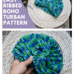 Easy Ribbed Boho Turban Hat Free Crochet Pattern