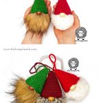 Gnome Christmas Tree Ornaments Free Crochet Pattern