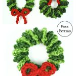 Mini Wreath Ornament Free Crochet Pattern