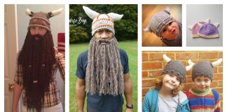 Viking Horn Hat Free Crochet Pattern and Paid