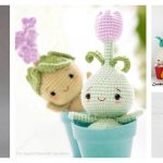 Adorable Amigurumi Flower Bulb Free Crochet Pattern and Paid