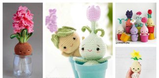Adorable Amigurumi Flower Bulb Free Crochet Pattern and Paid