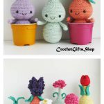 Amigurumi Flower Bulb Doll Set Crochet Pattern