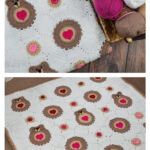 Baby Blanket with Hearts and Bears Free Crochet Pattern