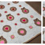 Baby Blanket with Hearts and Bears Free Crochet Pattern