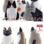 Cat Pillows Stuffed Kittens Crochet Pattern