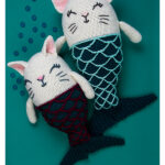 Catfish Purr-maid Cat Pillow Free Crochet Pattern