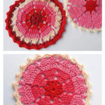 Heart Coaster for Valentine’s Day Free Crochet Pattern
