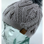 Diamonds & Twists Cabled Beanie Hat Free Crochet Pattern