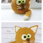 Fun Animal Cat Pillow Free Crochet Pattern