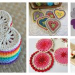 Heart Coaster Free Crochet Pattern and Paid