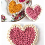 Vintage Heart Coaster Free Crochet Pattern